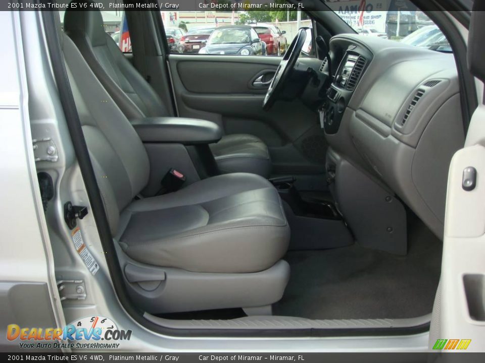 2001 Mazda Tribute ES V6 4WD Platinum Metallic / Gray Photo #12