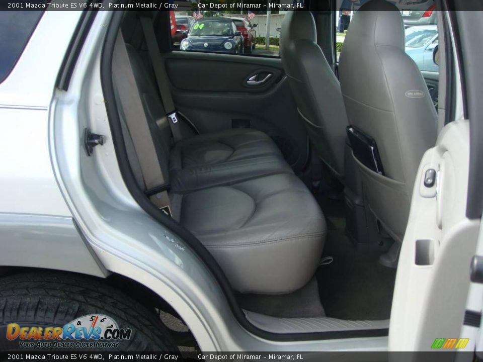 2001 Mazda Tribute ES V6 4WD Platinum Metallic / Gray Photo #13