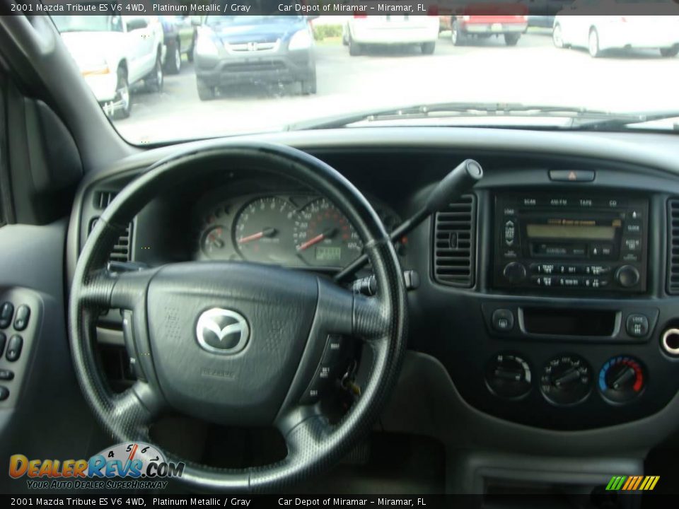 2001 Mazda Tribute ES V6 4WD Platinum Metallic / Gray Photo #16