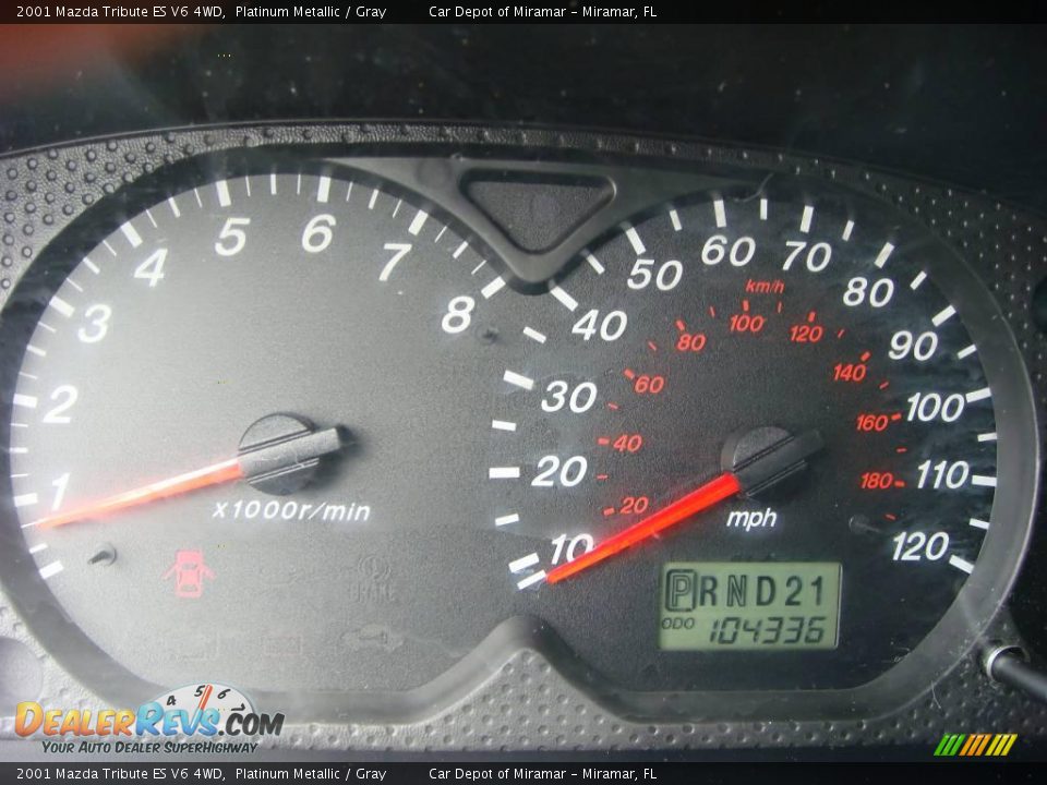2001 Mazda Tribute ES V6 4WD Platinum Metallic / Gray Photo #19