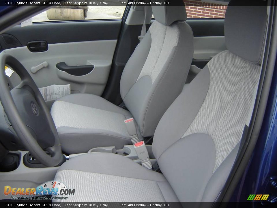 2010 Hyundai Accent GLS 4 Door Dark Sapphire Blue / Gray Photo #9