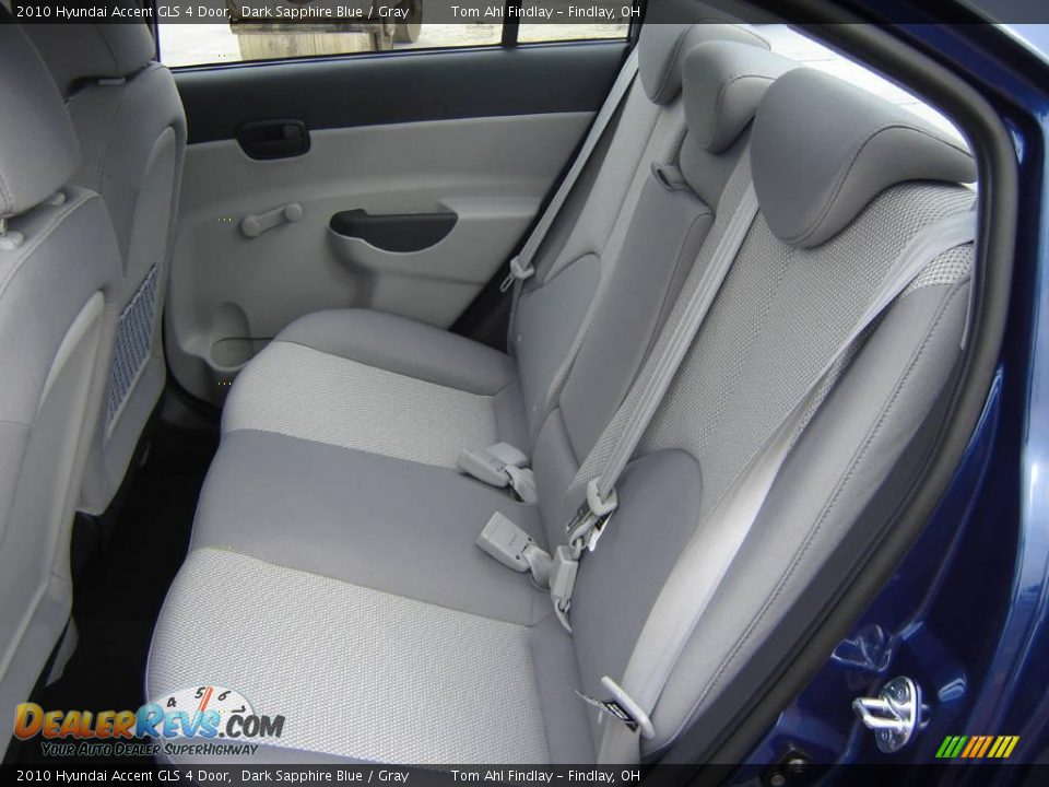 2010 Hyundai Accent GLS 4 Door Dark Sapphire Blue / Gray Photo #10