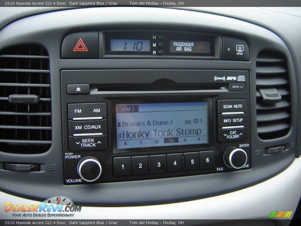 2010 Hyundai Accent GLS 4 Door Dark Sapphire Blue / Gray Photo #14