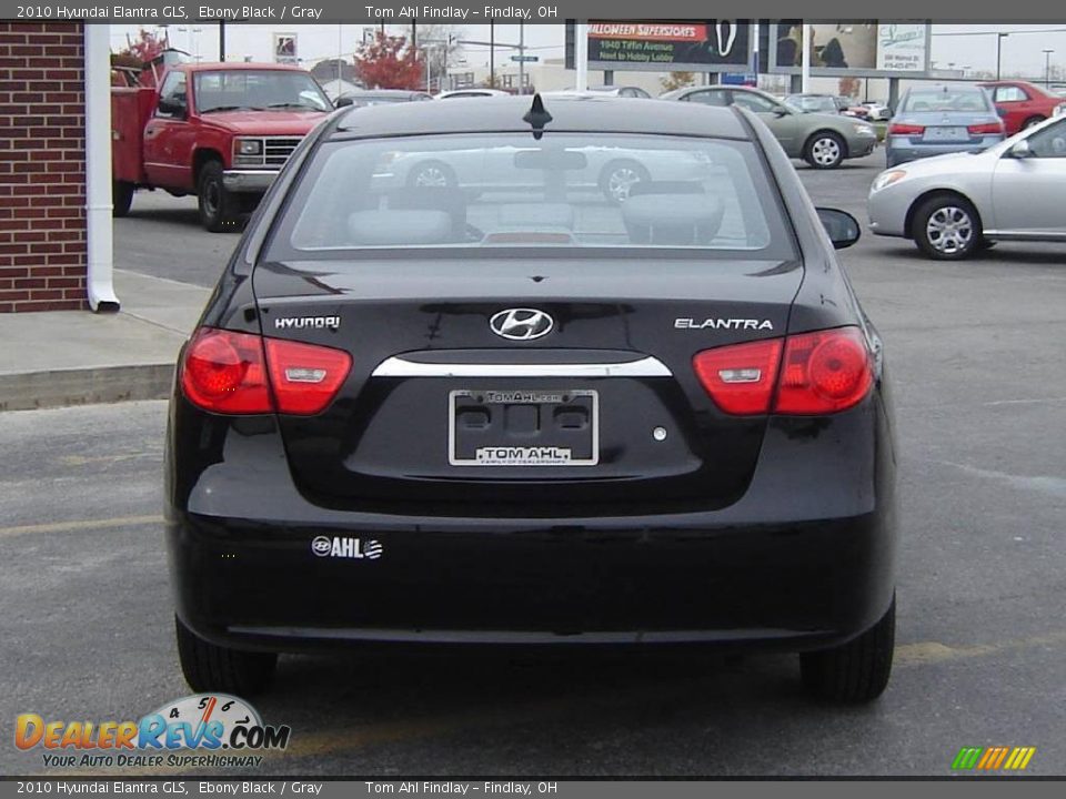 2010 Hyundai Elantra GLS Ebony Black / Gray Photo #4