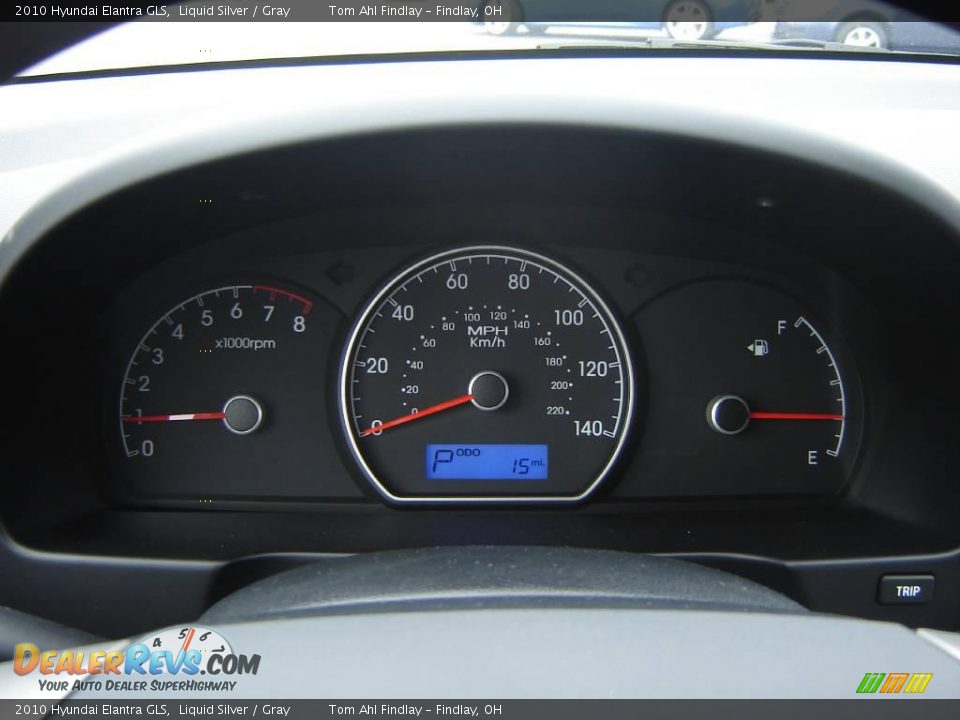 2010 Hyundai Elantra GLS Liquid Silver / Gray Photo #13