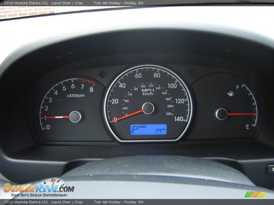 2010 Hyundai Elantra GLS Liquid Silver / Gray Photo #13