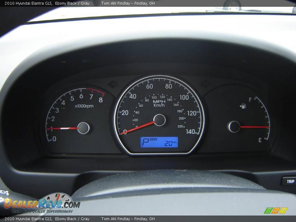 2010 Hyundai Elantra GLS Ebony Black / Gray Photo #13