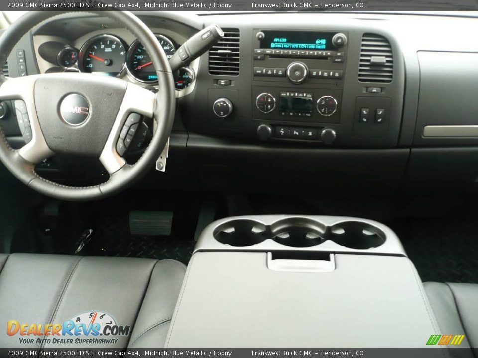 2009 GMC Sierra 2500HD SLE Crew Cab 4x4 Midnight Blue Metallic / Ebony Photo #6