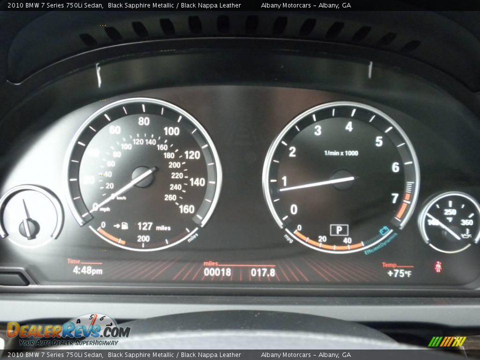 2010 BMW 7 Series 750Li Sedan Black Sapphire Metallic / Black Nappa Leather Photo #18