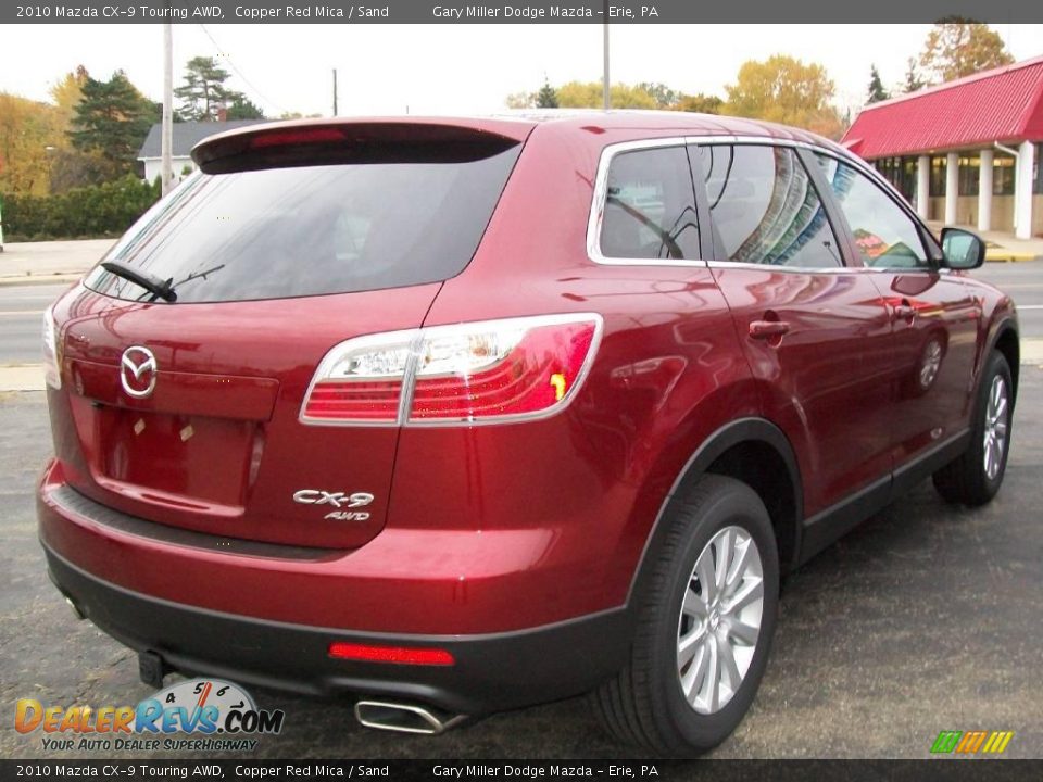 2010 Mazda CX-9 Touring AWD Copper Red Mica / Sand Photo #6