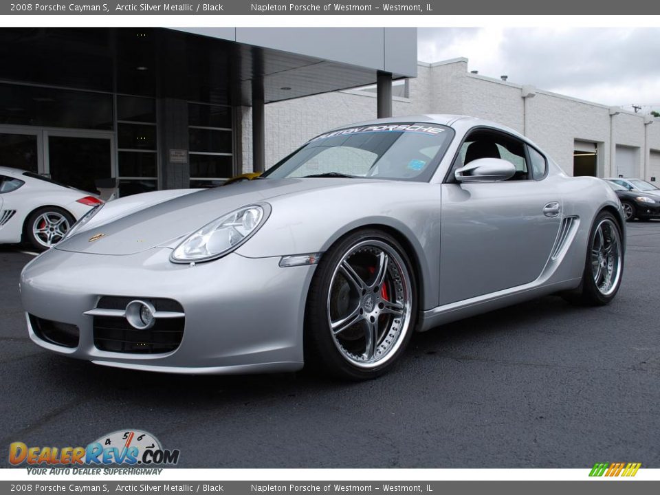 2008 Porsche Cayman S Arctic Silver Metallic / Black Photo #1