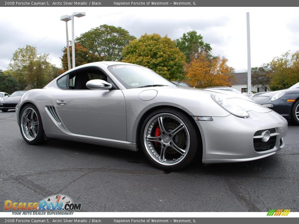 2008 Porsche Cayman S Arctic Silver Metallic / Black Photo #3