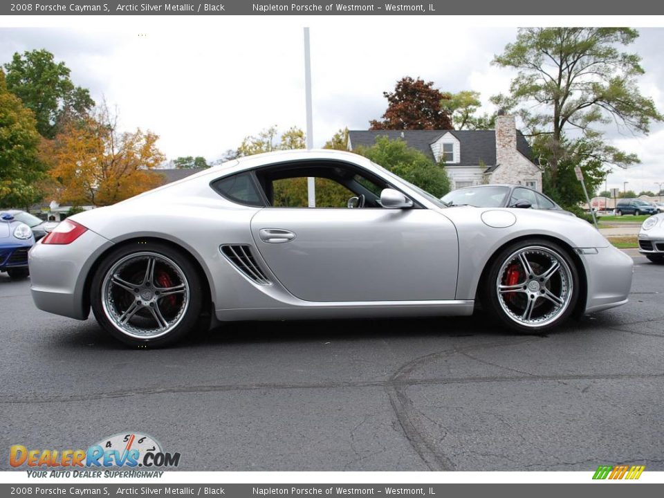 2008 Porsche Cayman S Arctic Silver Metallic / Black Photo #4