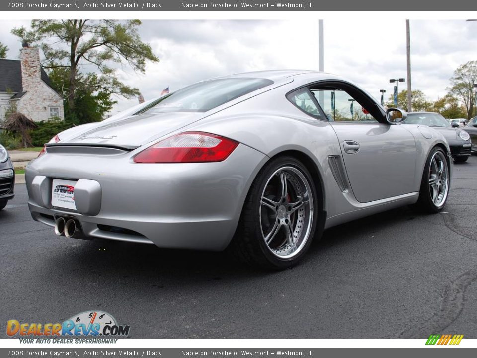 2008 Porsche Cayman S Arctic Silver Metallic / Black Photo #5