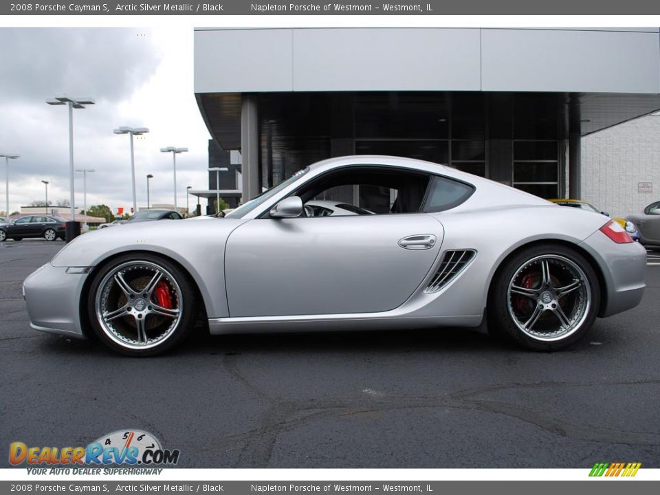 2008 Porsche Cayman S Arctic Silver Metallic / Black Photo #8