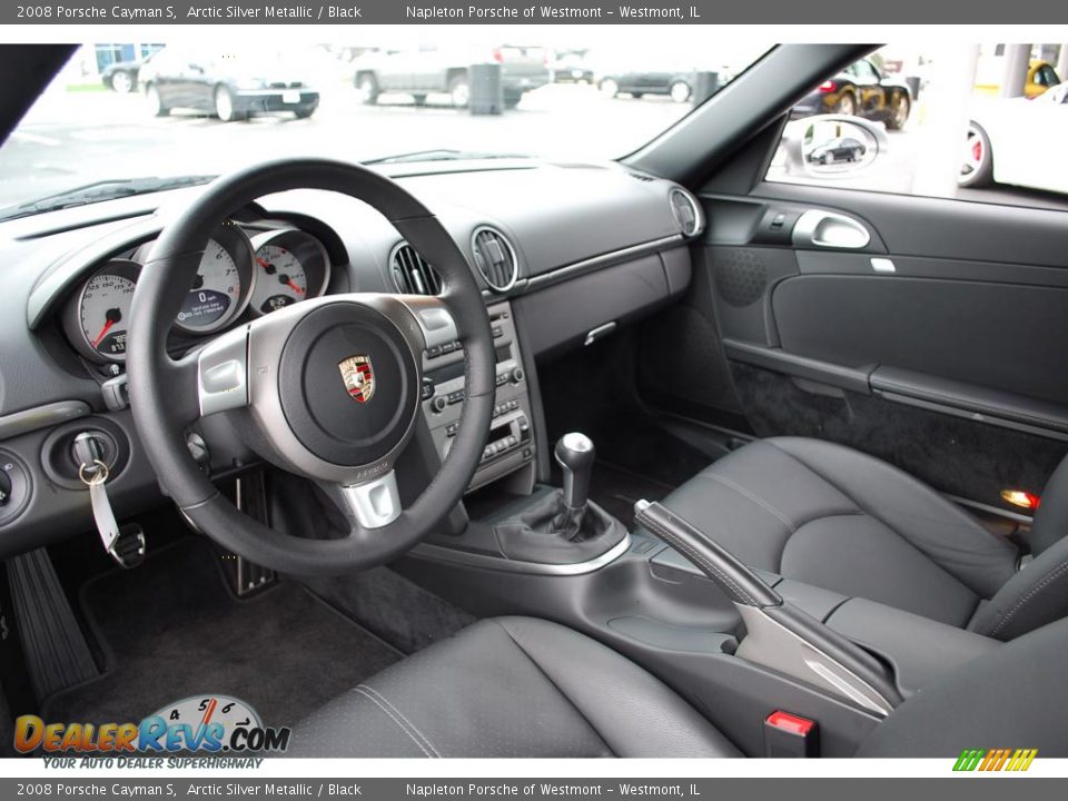 2008 Porsche Cayman S Arctic Silver Metallic / Black Photo #11