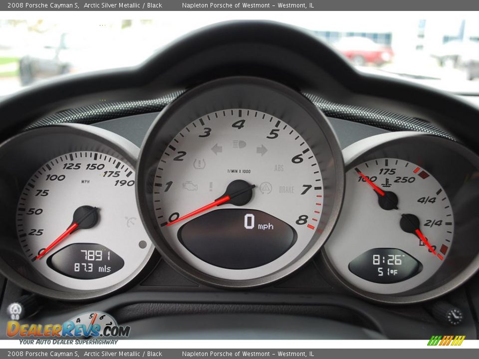 2008 Porsche Cayman S Arctic Silver Metallic / Black Photo #12