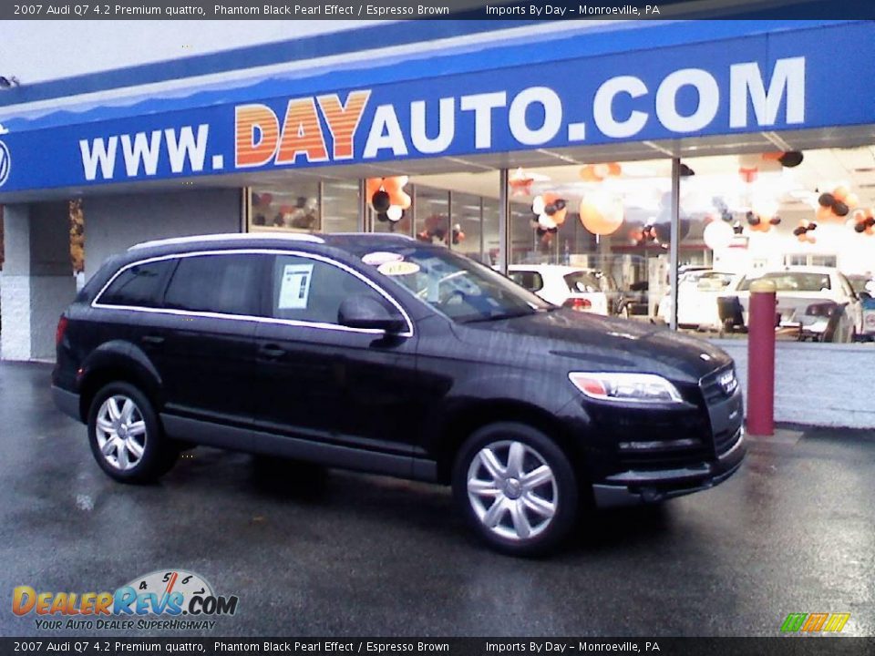 2007 Audi Q7 4.2 Premium quattro Phantom Black Pearl Effect / Espresso Brown Photo #1