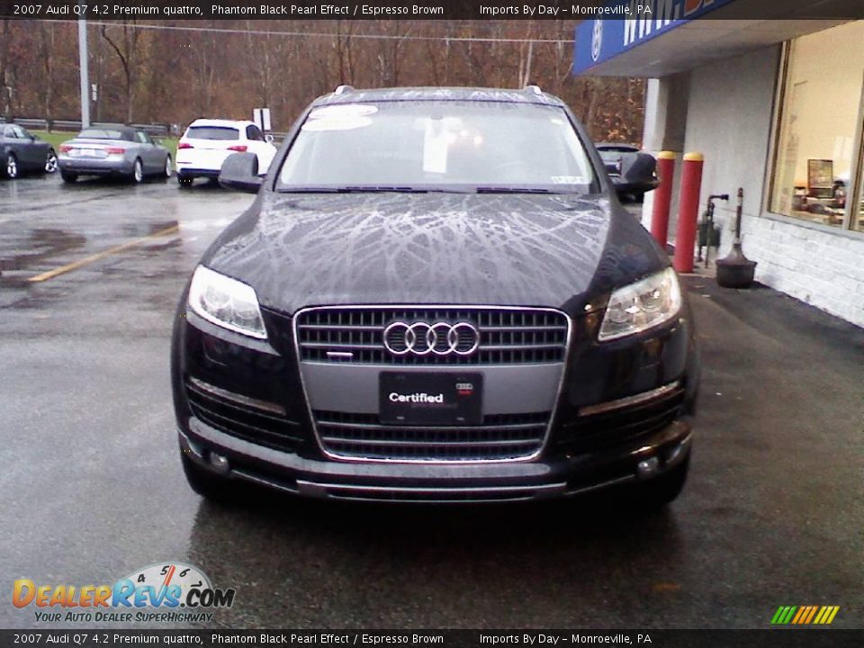 2007 Audi Q7 4.2 Premium quattro Phantom Black Pearl Effect / Espresso Brown Photo #3