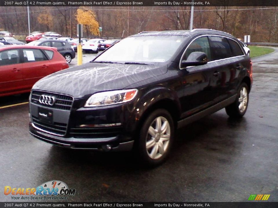 2007 Audi Q7 4.2 Premium quattro Phantom Black Pearl Effect / Espresso Brown Photo #4