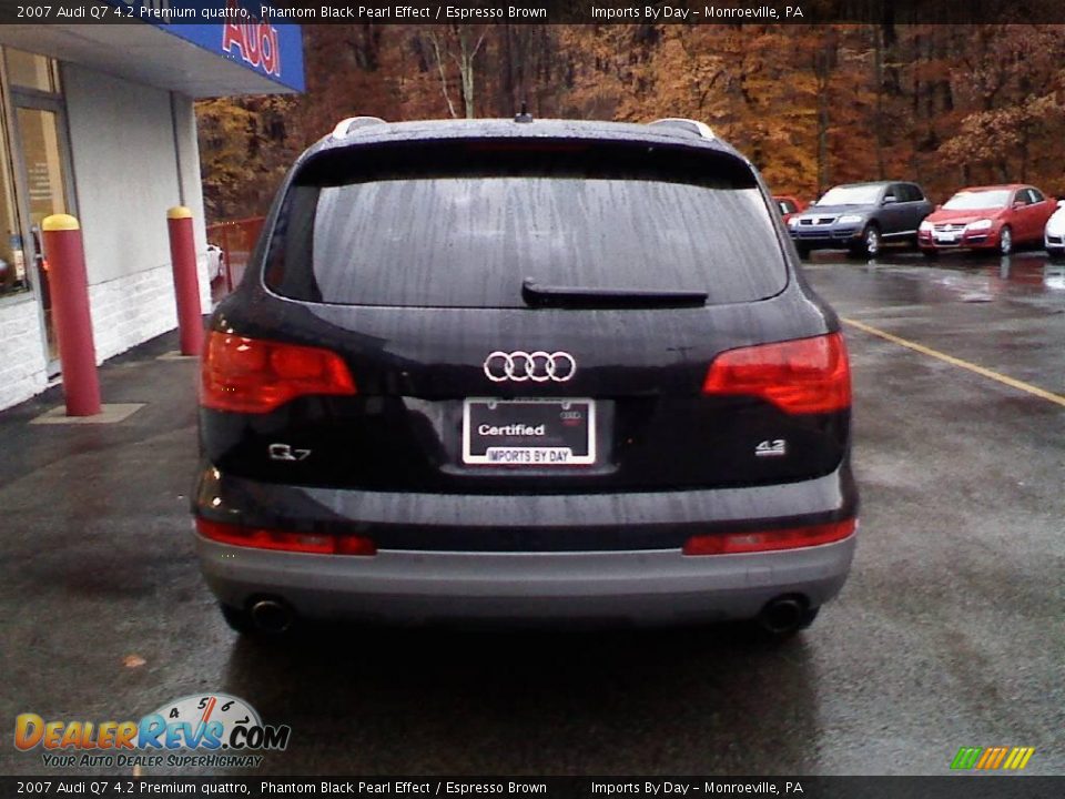 2007 Audi Q7 4.2 Premium quattro Phantom Black Pearl Effect / Espresso Brown Photo #6