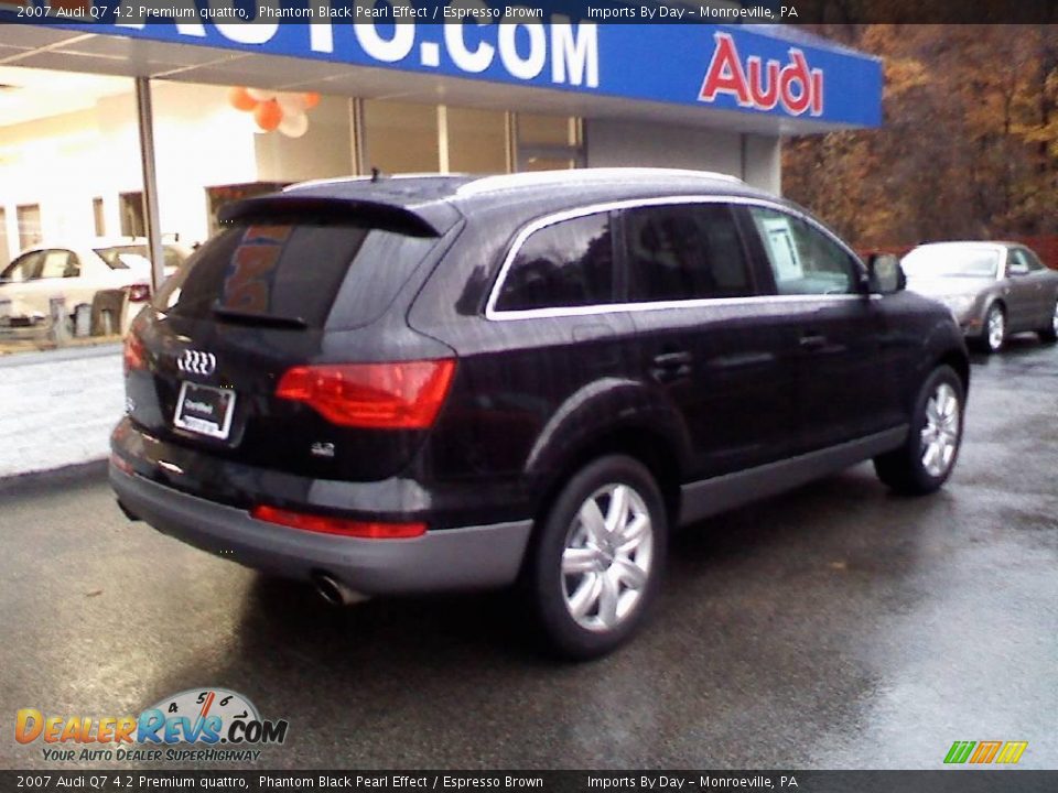 2007 Audi Q7 4.2 Premium quattro Phantom Black Pearl Effect / Espresso Brown Photo #7