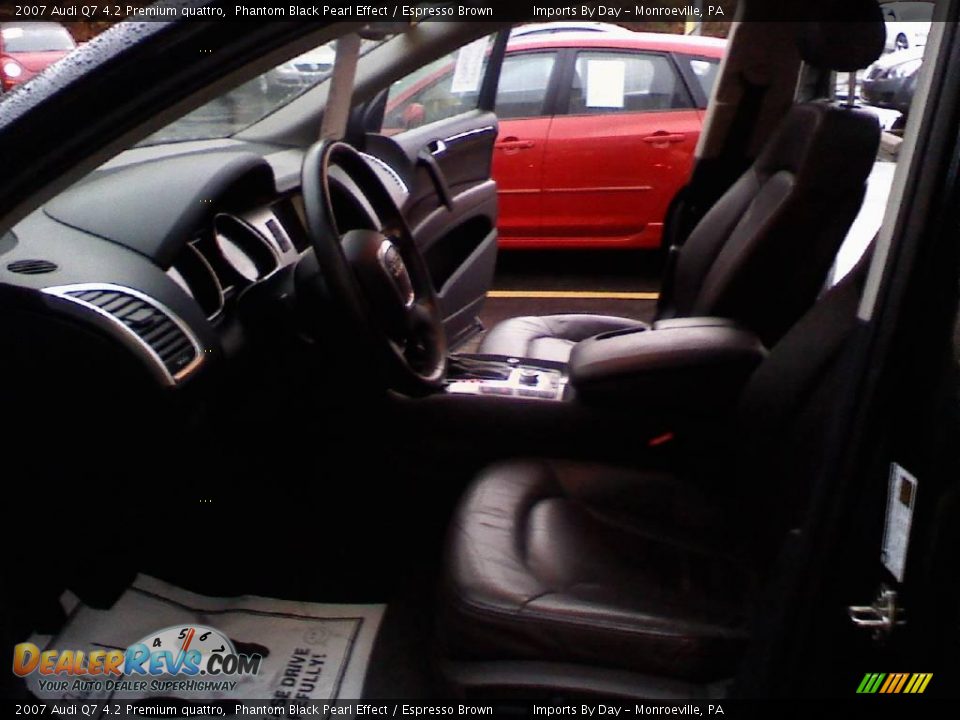 2007 Audi Q7 4.2 Premium quattro Phantom Black Pearl Effect / Espresso Brown Photo #8