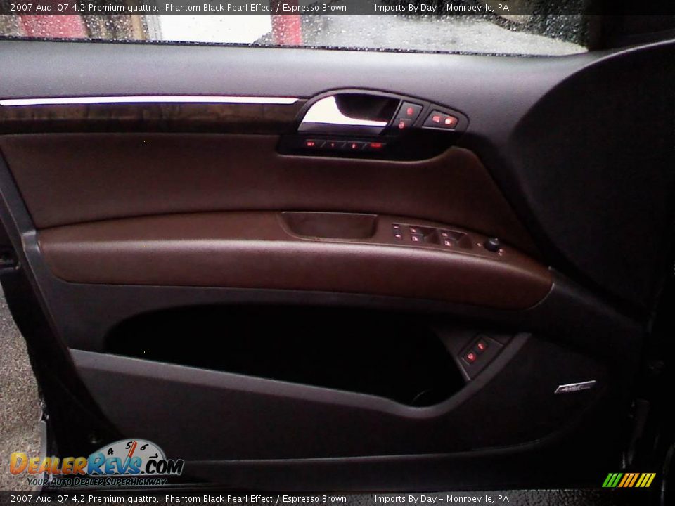 2007 Audi Q7 4.2 Premium quattro Phantom Black Pearl Effect / Espresso Brown Photo #15