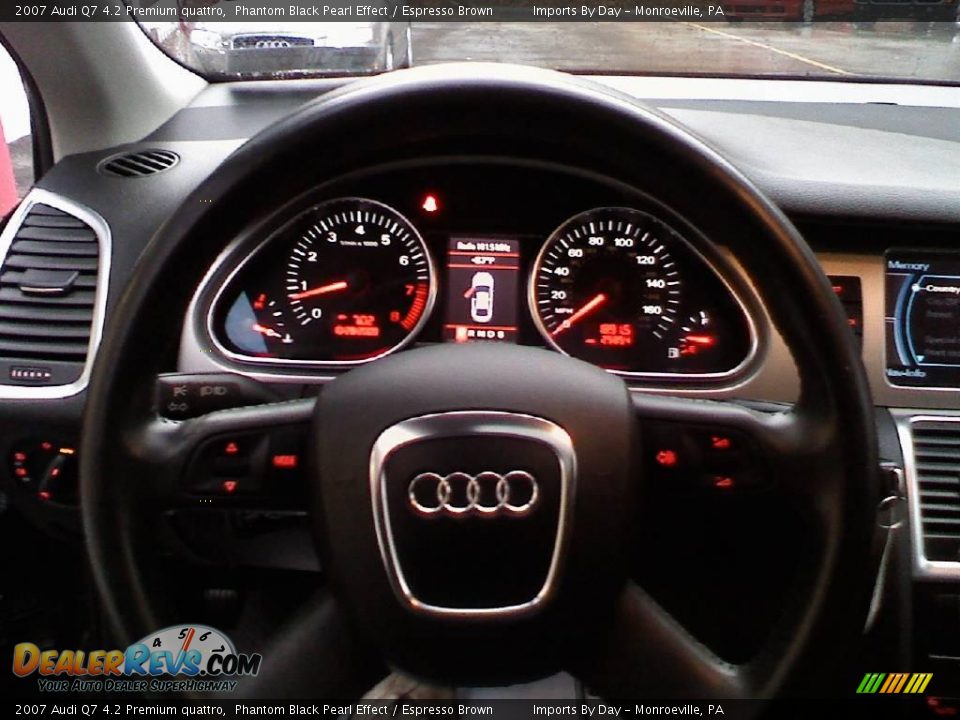 2007 Audi Q7 4.2 Premium quattro Phantom Black Pearl Effect / Espresso Brown Photo #18