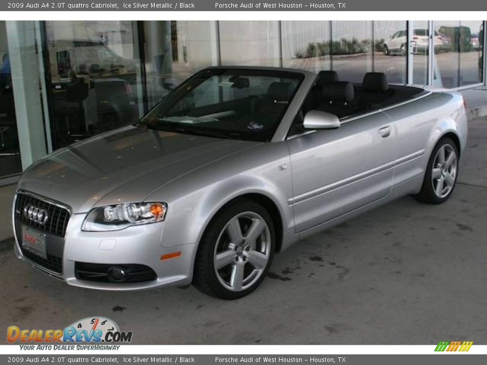 2009 Audi A4 2.0T quattro Cabriolet Ice Silver Metallic / Black Photo #10