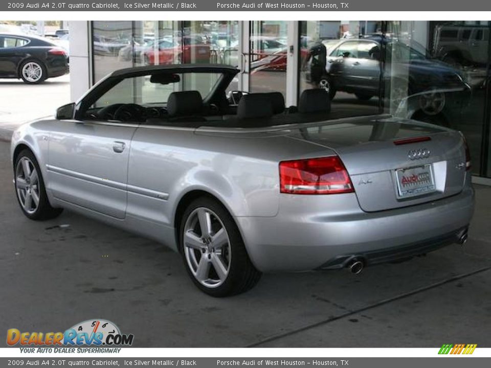 2009 Audi A4 2.0T quattro Cabriolet Ice Silver Metallic / Black Photo #12