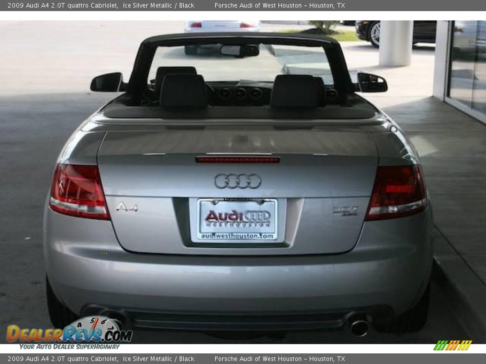 2009 Audi A4 2.0T quattro Cabriolet Ice Silver Metallic / Black Photo #13