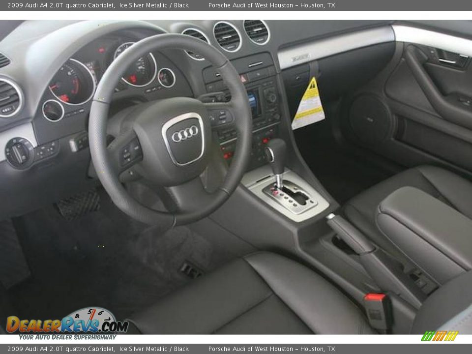 2009 Audi A4 2.0T quattro Cabriolet Ice Silver Metallic / Black Photo #16