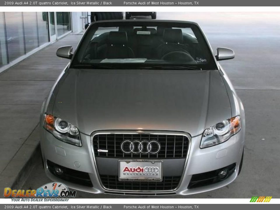 2009 Audi A4 2.0T quattro Cabriolet Ice Silver Metallic / Black Photo #17