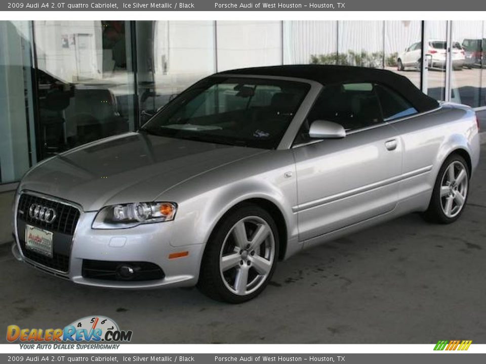 2009 Audi A4 2.0T quattro Cabriolet Ice Silver Metallic / Black Photo #20