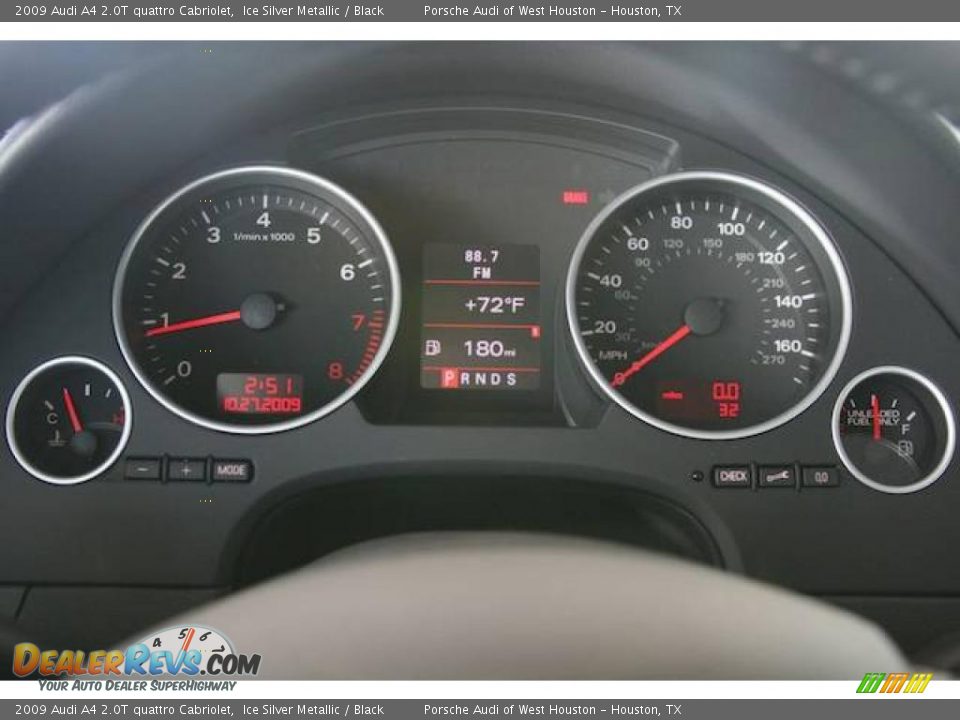 2009 Audi A4 2.0T quattro Cabriolet Ice Silver Metallic / Black Photo #23