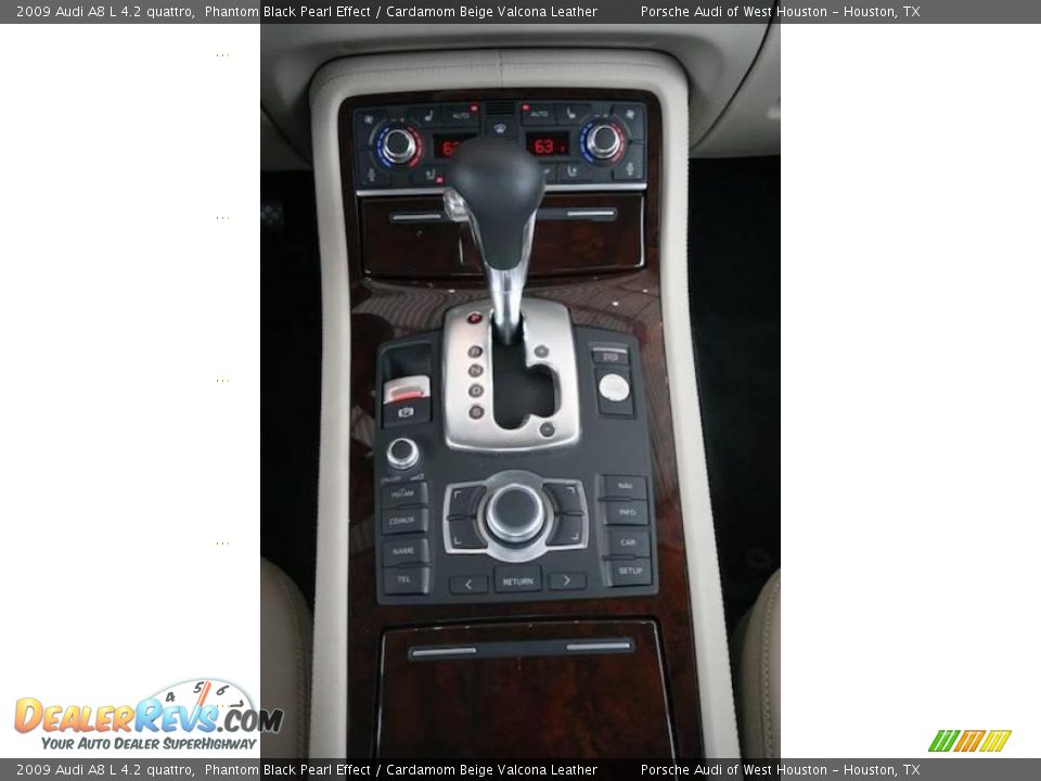 2009 Audi A8 L 4.2 quattro Phantom Black Pearl Effect / Cardamom Beige Valcona Leather Photo #16