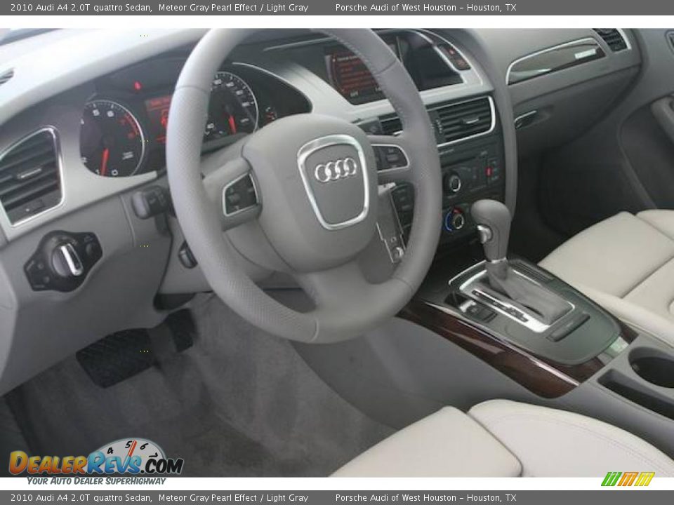 2010 Audi A4 2.0T quattro Sedan Meteor Gray Pearl Effect / Light Gray Photo #10