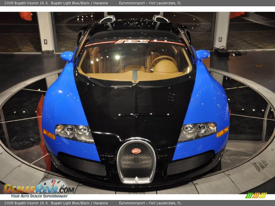 2008 Bugatti Veyron 16.4 Bugatti Light Blue/Black / Havanna Photo #2