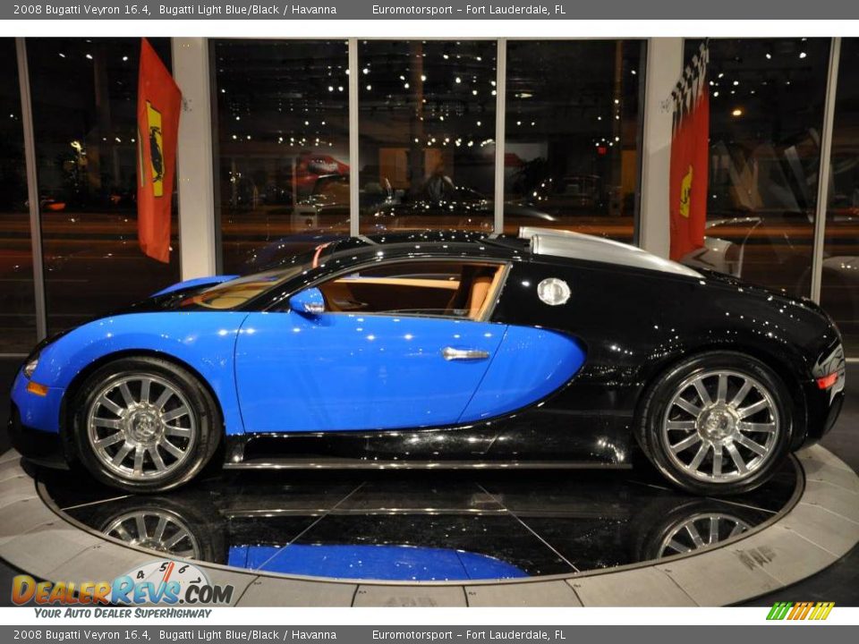 2008 Bugatti Veyron 16.4 Bugatti Light Blue/Black / Havanna Photo #4