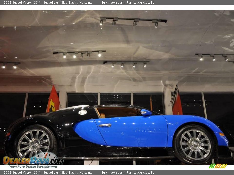 2008 Bugatti Veyron 16.4 Bugatti Light Blue/Black / Havanna Photo #8