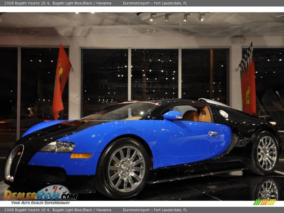 2008 Bugatti Veyron 16.4 Bugatti Light Blue/Black / Havanna Photo #11