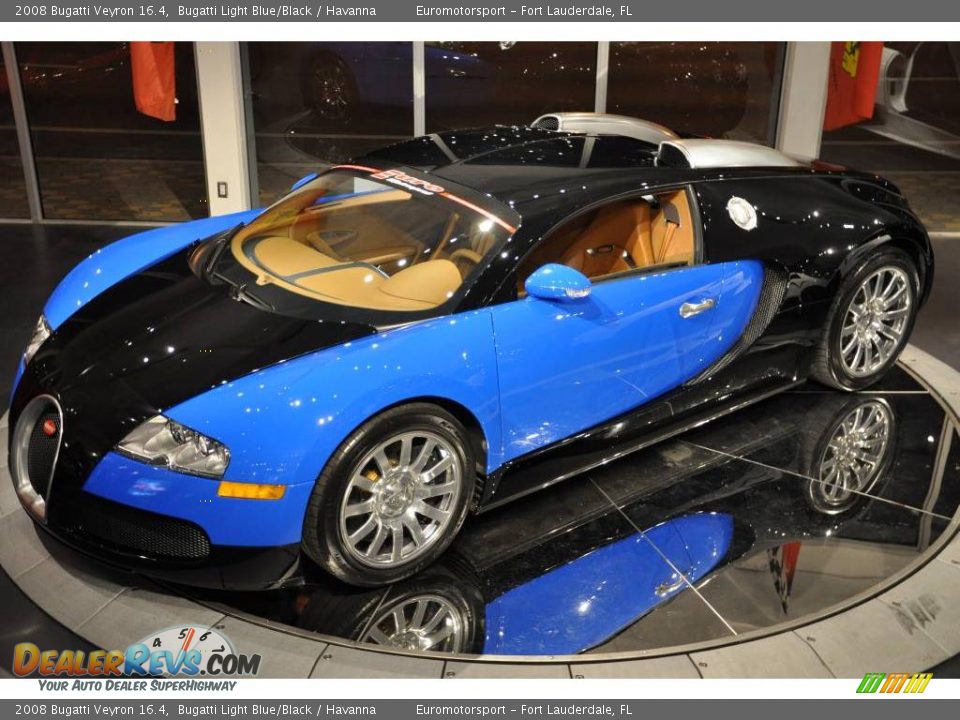 Bugatti Light Blue/Black 2008 Bugatti Veyron 16.4 Photo #15