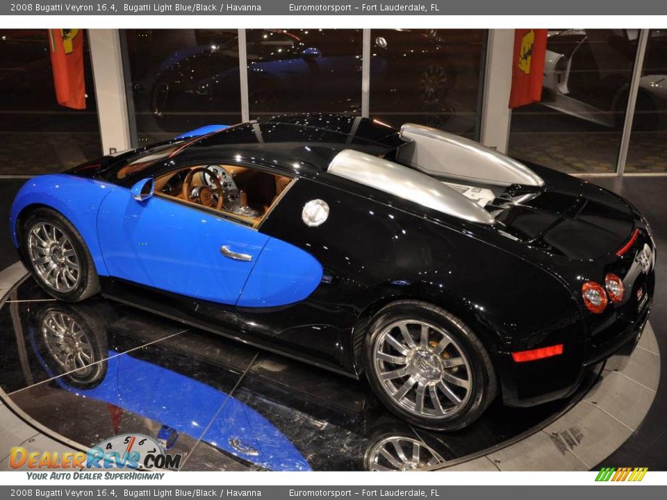 2008 Bugatti Veyron 16.4 Bugatti Light Blue/Black / Havanna Photo #17