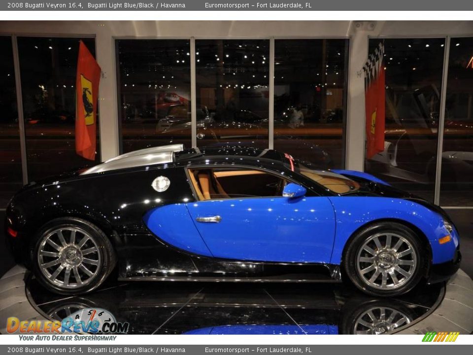 2008 Bugatti Veyron 16.4 Bugatti Light Blue/Black / Havanna Photo #18