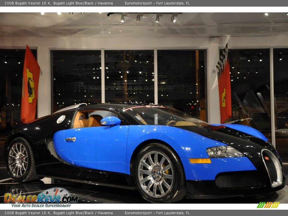 2008 Bugatti Veyron 16.4 Bugatti Light Blue/Black / Havanna Photo #19