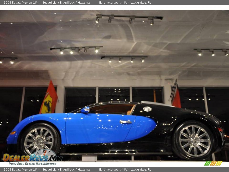 2008 Bugatti Veyron 16.4 Bugatti Light Blue/Black / Havanna Photo #22