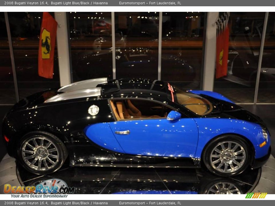 2008 Bugatti Veyron 16.4 Bugatti Light Blue/Black / Havanna Photo #24