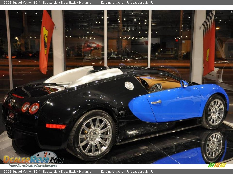 2008 Bugatti Veyron 16.4 Bugatti Light Blue/Black / Havanna Photo #25