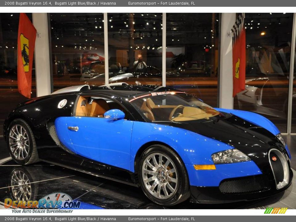 2008 Bugatti Veyron 16.4 Bugatti Light Blue/Black / Havanna Photo #26